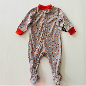 Celebrate! | @ Candy Corn Zipper Footed Sleeper NWT 0-3 Months